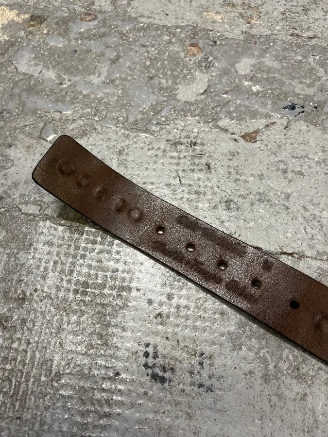 1990s Marithé + François Girbaud Beige & Brown Leather Belt jvMaBMH 8