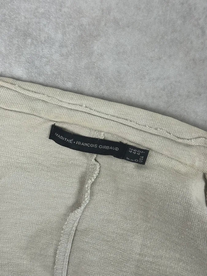 1990s Marithé + François Girbaud Beige Buttoned Light Jacket JwdJkTd 8