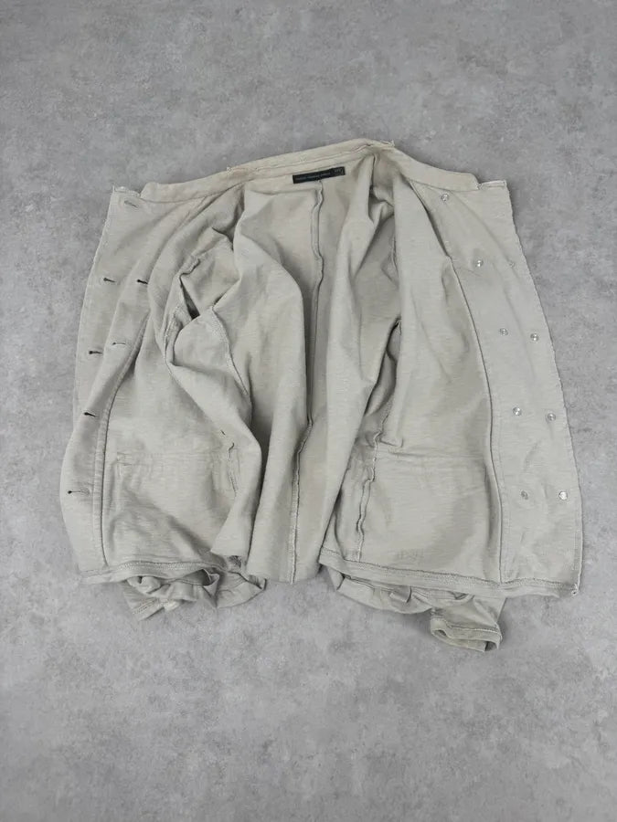 1990s Marithé + François Girbaud Beige Buttoned Light Jacket JwdJkTd 7