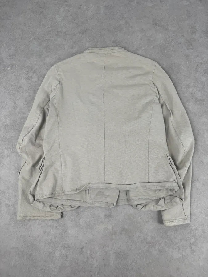 1990s Marithé + François Girbaud Beige Buttoned Light Jacket JwdJkTd 5