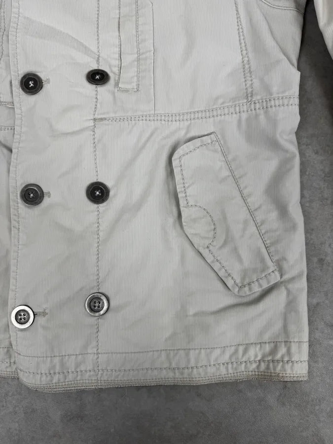 1990s Marithé + François Girbaud Beige Saharienne Jacket uTPaJQY 9