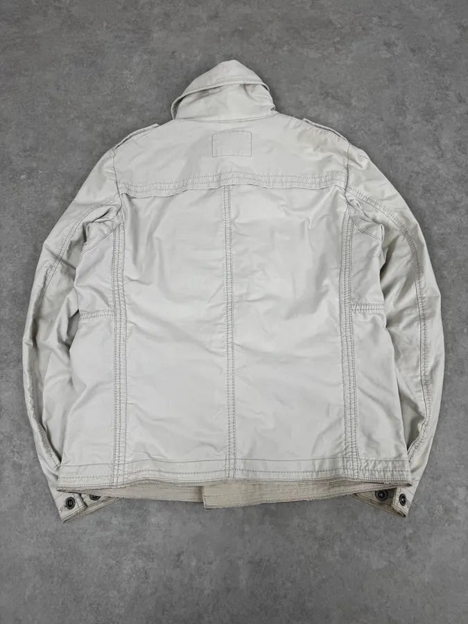 1990s Marithé + François Girbaud Beige Saharienne Jacket uTPaJQY 3