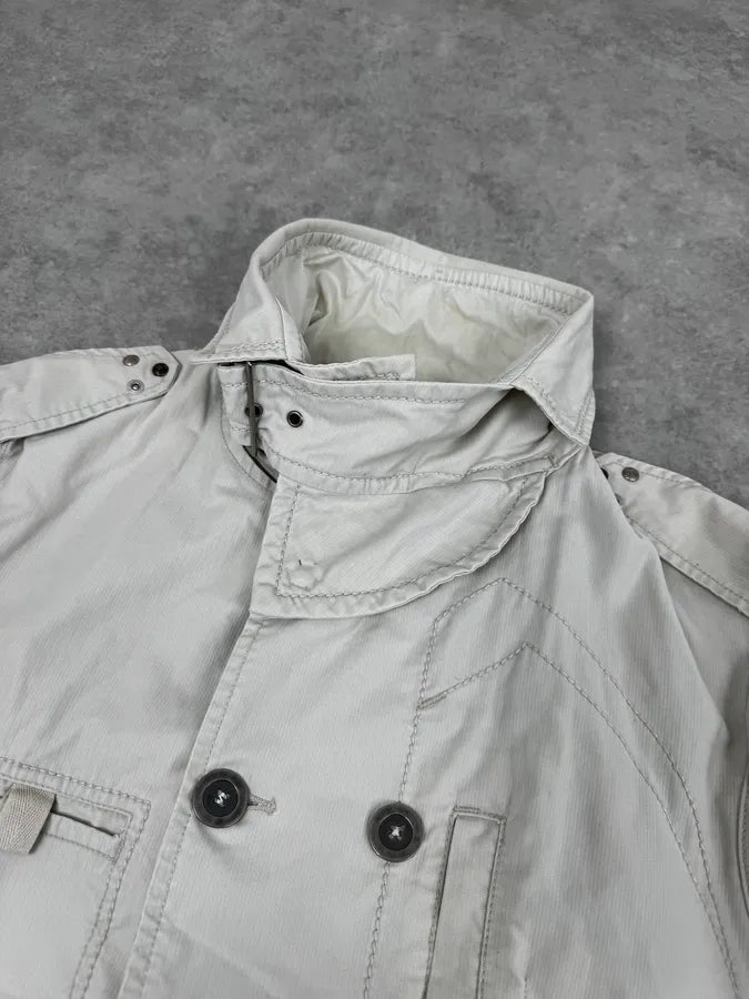 1990s Marithé + François Girbaud Beige Saharienne Jacket uTPaJQY 4