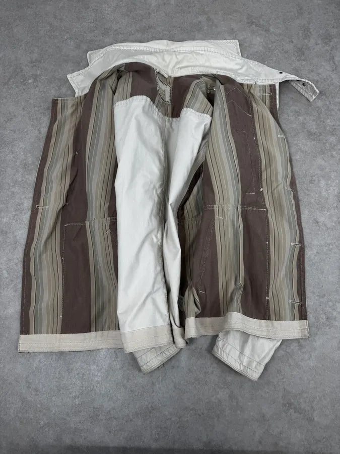 1990s Marithé + François Girbaud Beige Saharienne Jacket uTPaJQY 7