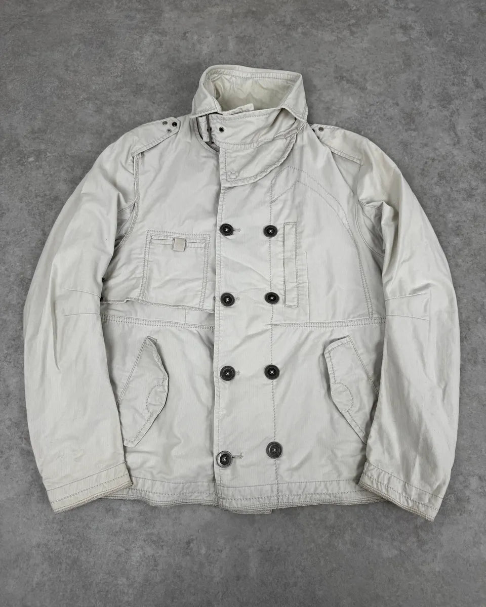 1990s Marithé + François Girbaud Beige Saharienne Jacket uTPaJQY 0