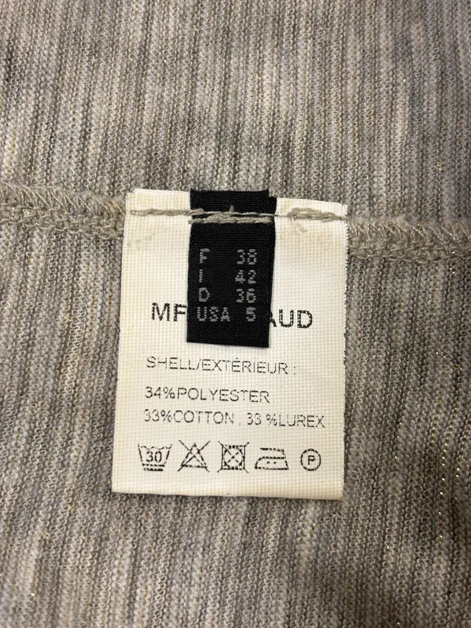 1990s Marithé + François Girbaud Beige V-Neck Longsleeve T-Shirt pkEMlWP 6