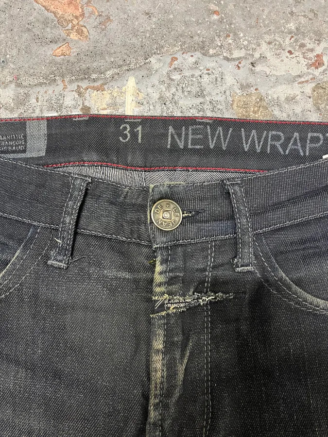 1990s Marithé + François Girbaud Black Denim Jeans pihikno 7