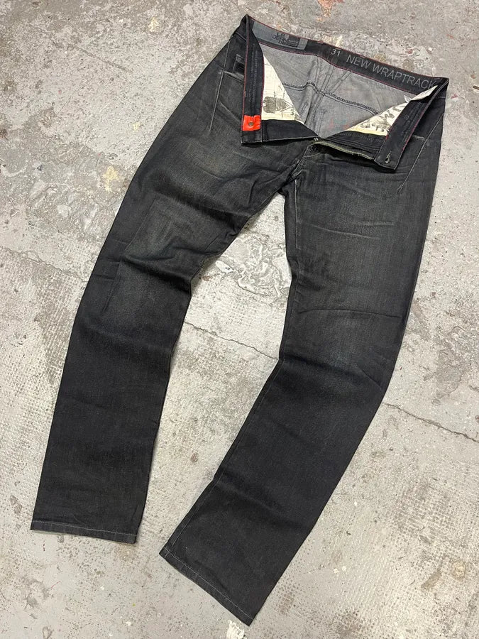 1990s Marithé + François Girbaud Black Denim Jeans pihikno 5