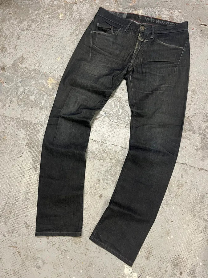 1990s Marithé + François Girbaud Black Denim Jeans pihikno 4
