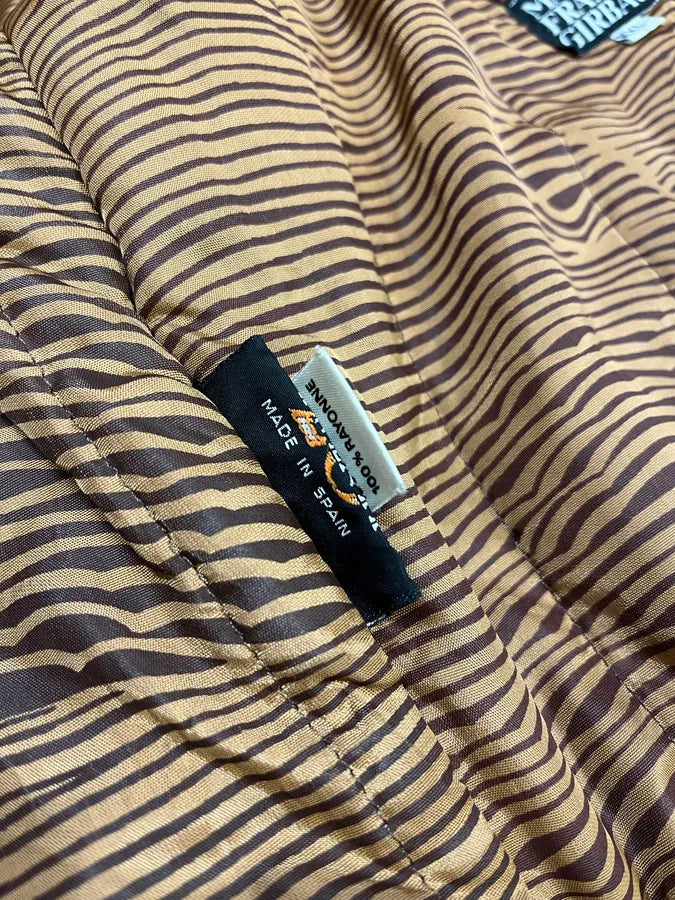 1990s Marithé + François Girbaud Black Leather Buttoned Bomber Jacket (XL) hmIxOjH 8