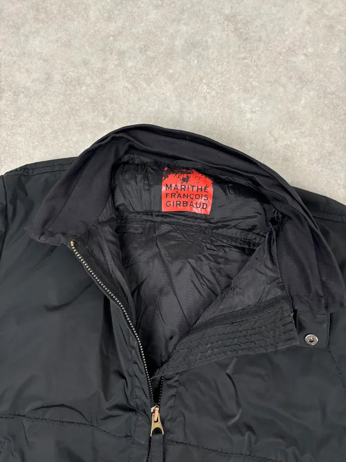 2000s Marithé + François Girbaud Black Nylon Studded Skull Puffer Jacket  efXaSkQ 7
