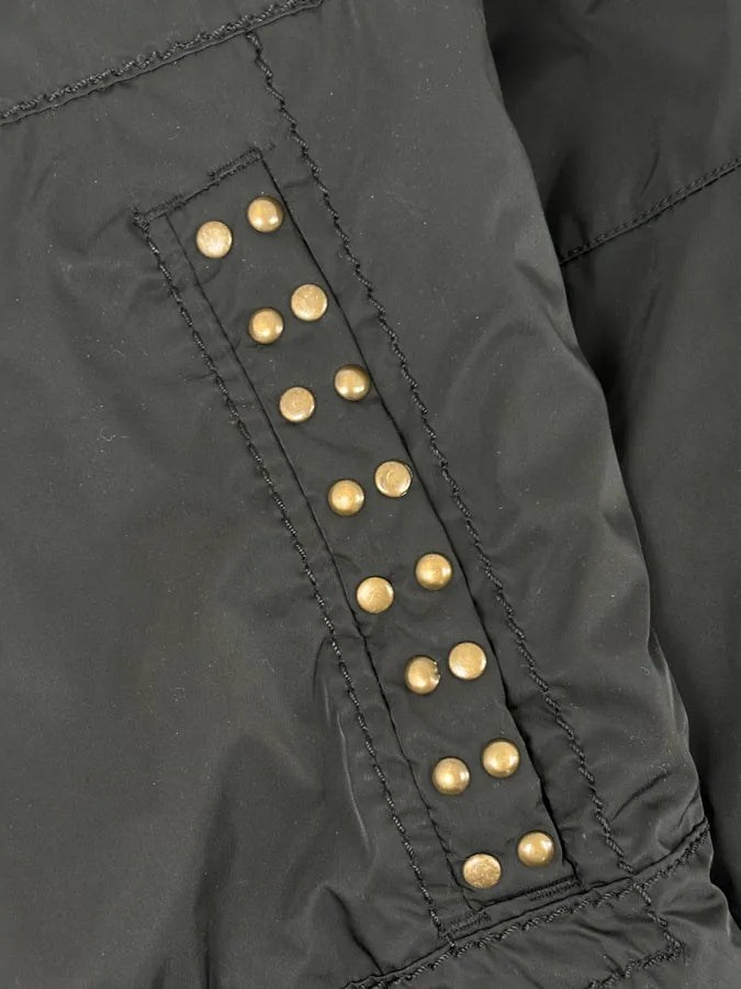 2000s Marithé + François Girbaud Black Nylon Studded Skull Puffer Jacket  efXaSkQ 9