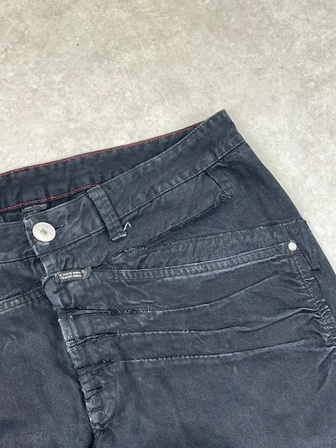 AW2006 Marithé + François Girbaud Black Straight Jeans iDeKnMp 12
