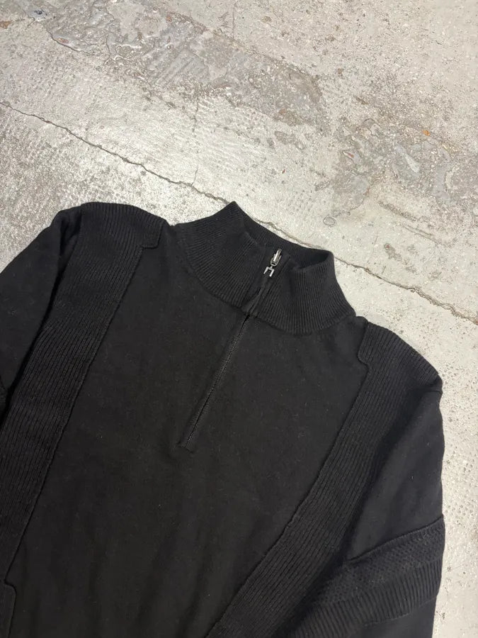 1990s Marithé + François Girbaud Black Wool Zip-up Sweater AFMZYnV 3