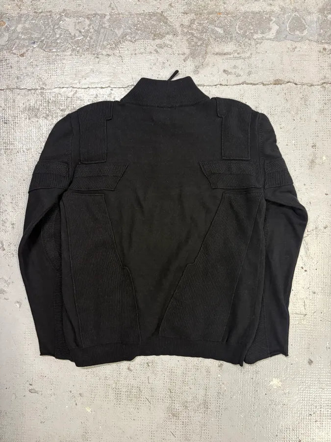 1990s Marithé + François Girbaud Black Wool Zip-up Sweater AFMZYnV 4