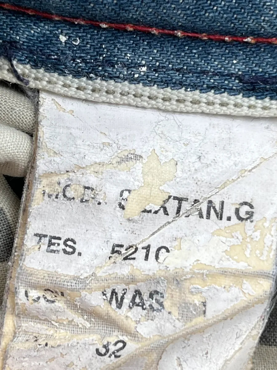 SS2005 Marithé + François Girbaud Blue Denim Distressed Jeans Vztityt 10