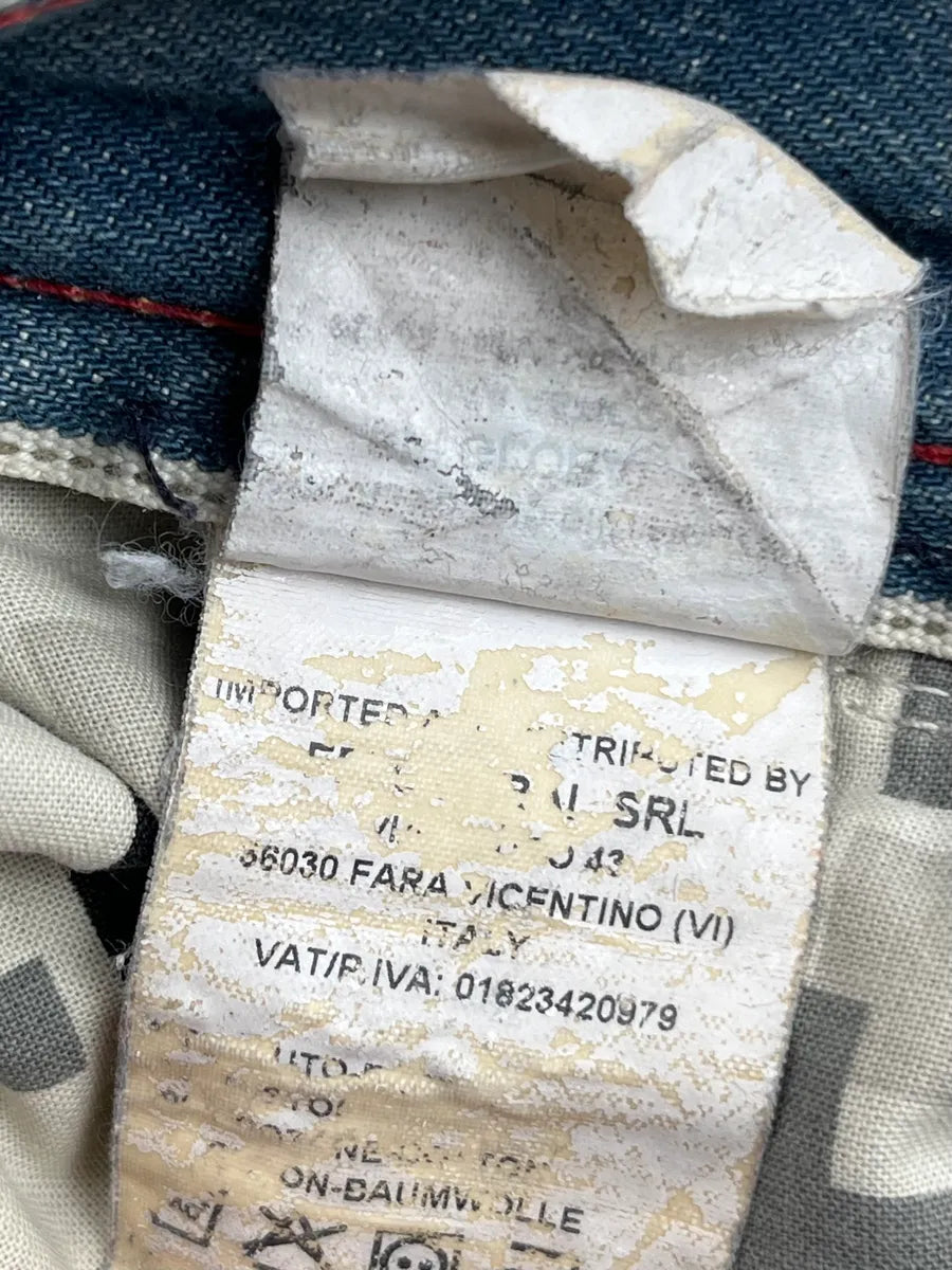 SS2005 Marithé + François Girbaud Blue Denim Distressed Jeans Vztityt 9