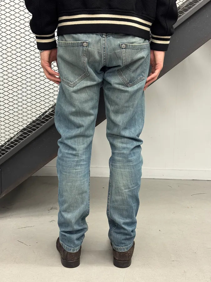 SS2005 Marithé + François Girbaud Blue Denim Distressed Jeans Vztityt 2