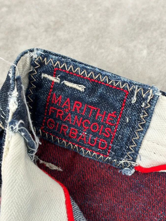 2000s Marithé + François Girbaud Multi-Patchwork Design Blue Denim Jeans  rURNFOS 11
