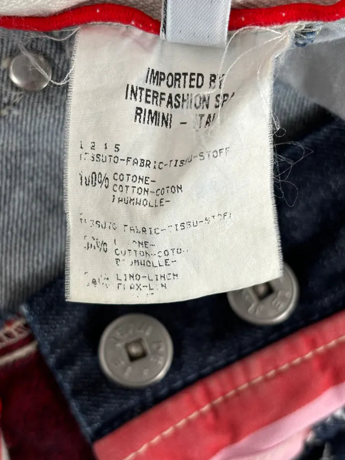 2000s Marithé + François Girbaud Multi-Patchwork Design Blue Denim Jeans  rURNFOS 13