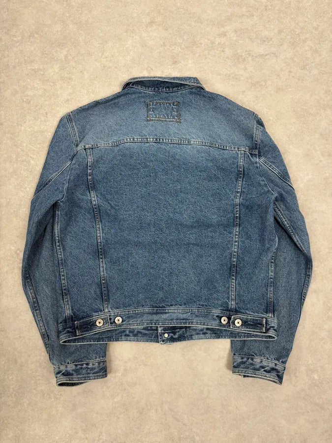 1990s Marithé + François Girbaud Blue Structured Denim Jacket zgkdBSQ 5