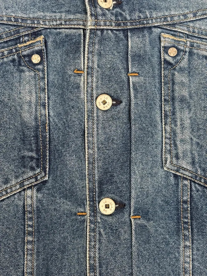 1990s Marithé + François Girbaud Blue Structured Denim Jacket zgkdBSQ 8