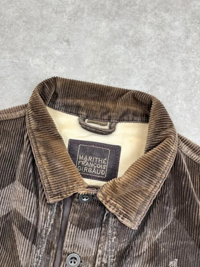 1990s Marithé + François Girbaud Closed Brown Corduroy Cargo Jacket RdhhvLr 8