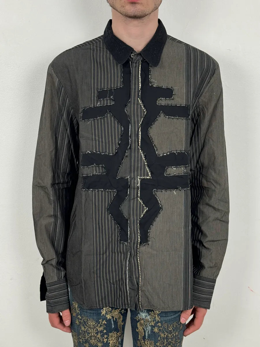 1990s Marithé + François Girbaud Brown Wings Distressed Shirt WNVfCWZ 1