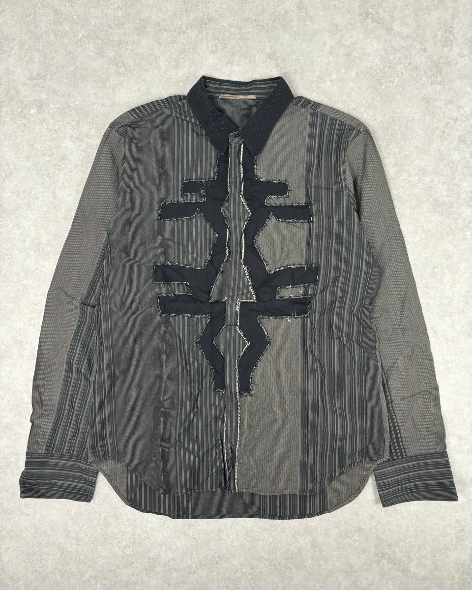 1990s Marithé + François Girbaud Brown Wings Distressed Shirt WNVfCWZ 0