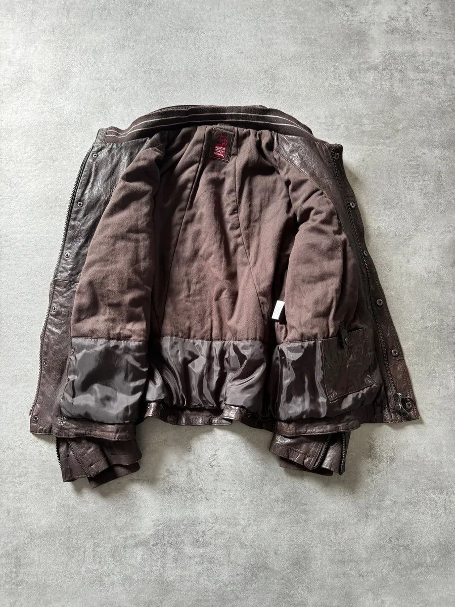 1990s Marithé + François Girbaud Brown Excellence Biker Jacket cYTtIlF 4