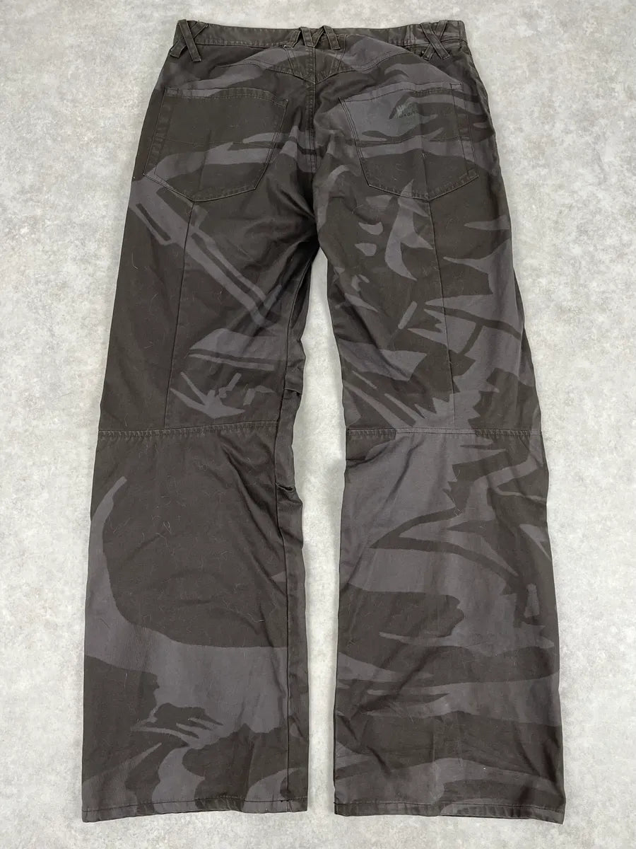 2000s Marithé + François Girbaud Brown Nylon Tattoo Large Pants fvQeQgQ 6