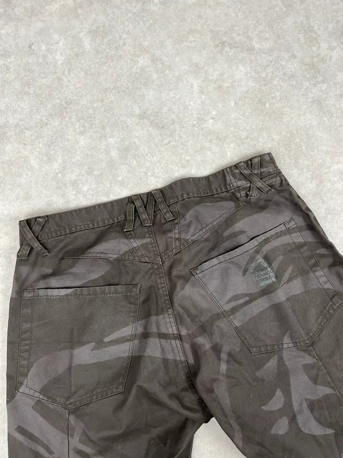 2000s Marithé + François Girbaud Brown Nylon Tattoo Large Pants fvQeQgQ 7