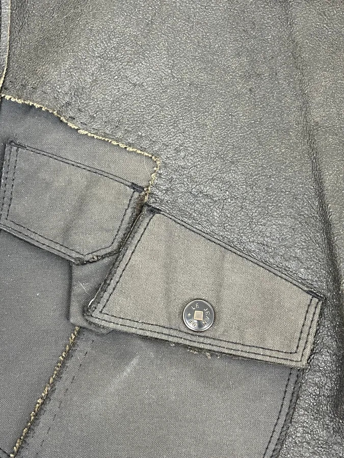 1990s Marithé + François Girbaud Avant-Garde Brut Grey Leather Jacket  AfRYCEo 9