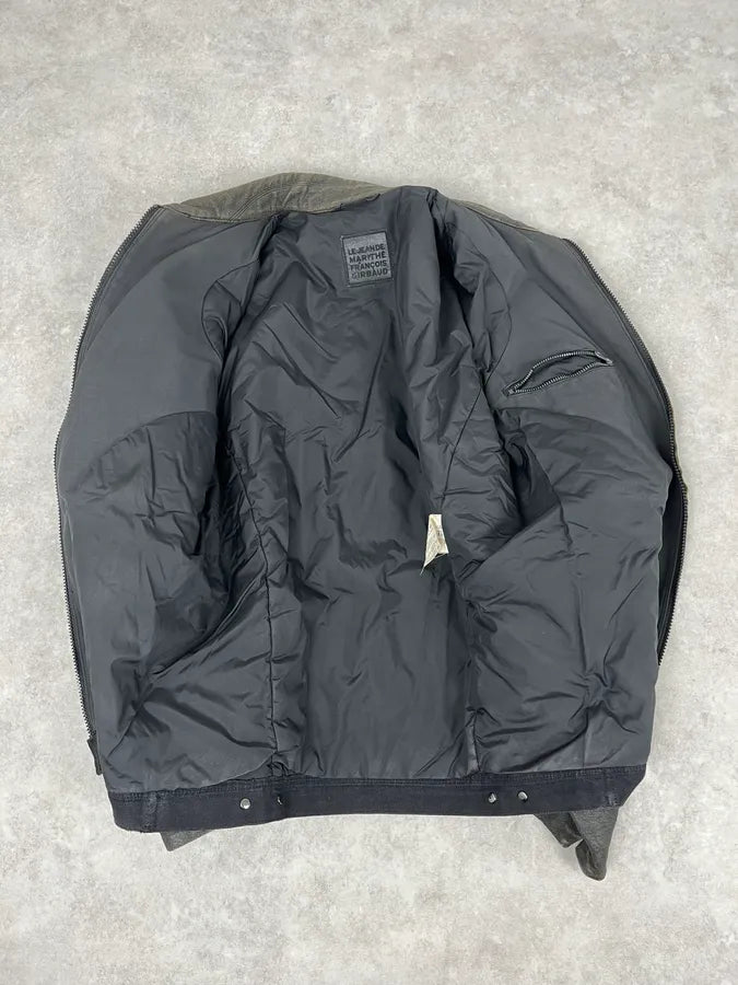 1990s Marithé + François Girbaud Avant-Garde Brut Grey Leather Jacket  AfRYCEo 7