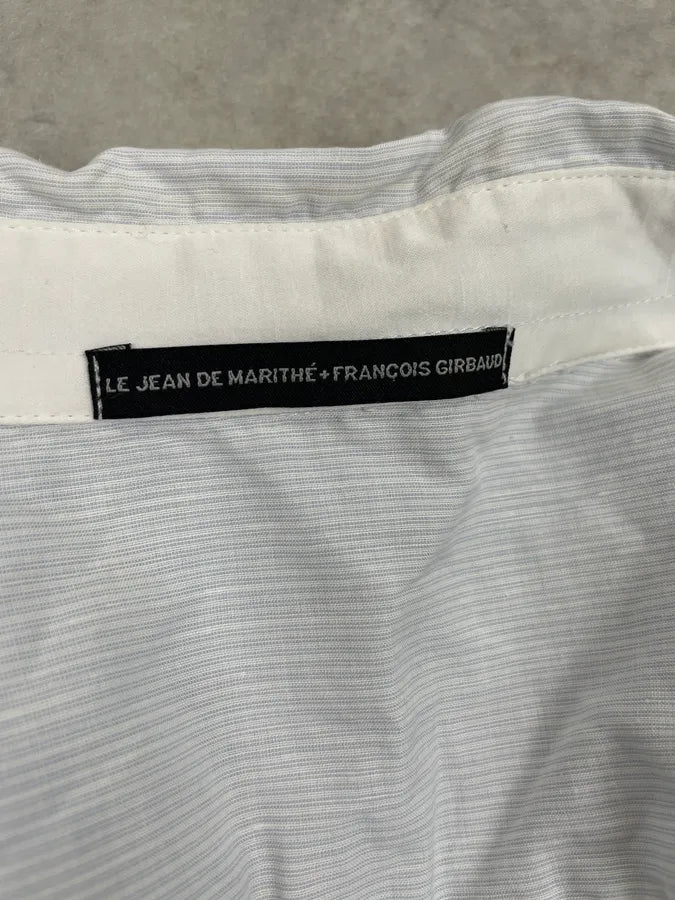 2000s Marithé + François Girbaud White USA Flag Graphic Shirt nEdjruM 9