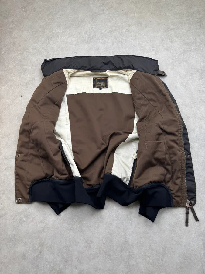 2000s Marithé + François Girbaud Dark Grey Tron Contrast Nylon Bomber Jacket mDRwxas 10