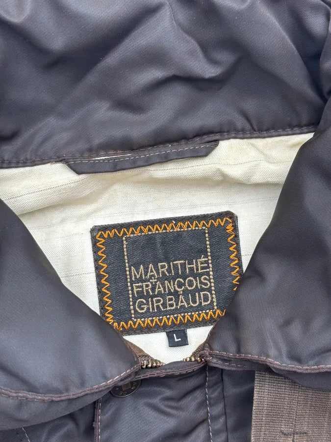 2000s Marithé + François Girbaud Dark Grey Tron Contrast Nylon Bomber Jacket mDRwxas 8