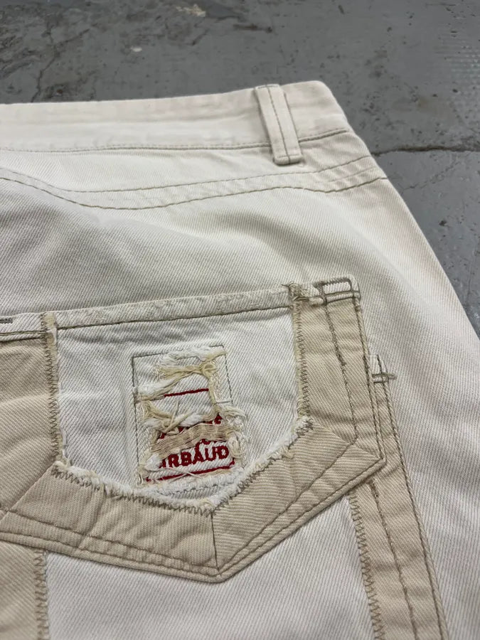 1990s Marithé + François Girbaud Distressed White Jeans ejsTmSP 10