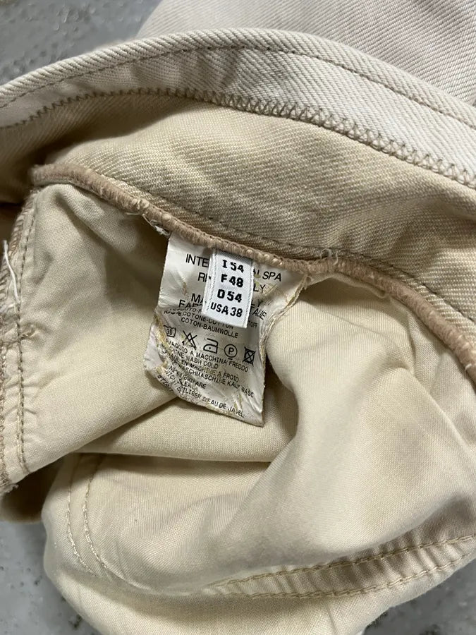 1990s Marithé + François Girbaud Distressed White Jeans ejsTmSP 15