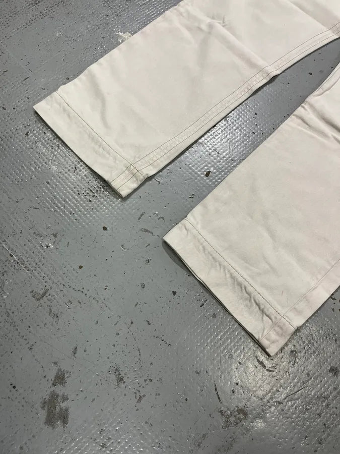 1990s Marithé + François Girbaud Distressed White Jeans ejsTmSP 7