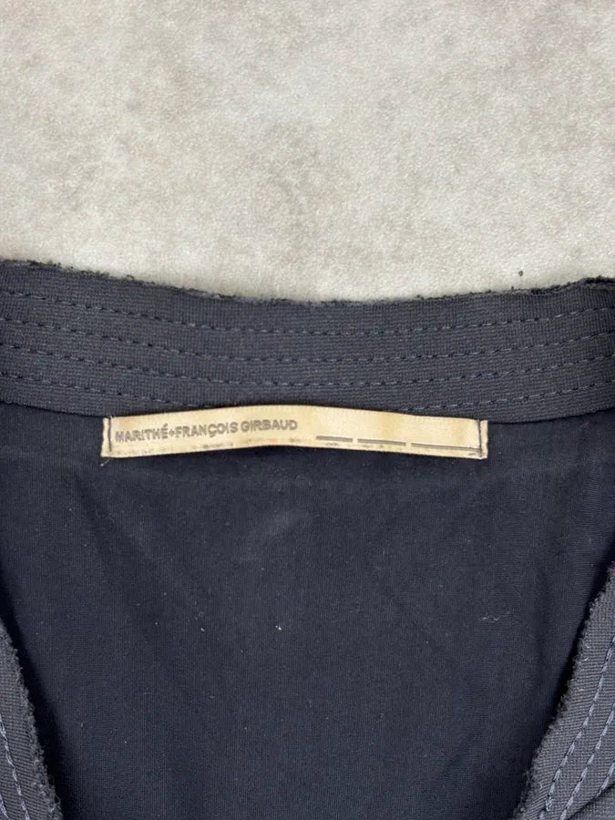 1990s Marithé + François Girbaud Grey Buttoned Blazer Jacket nVuFNUj 9