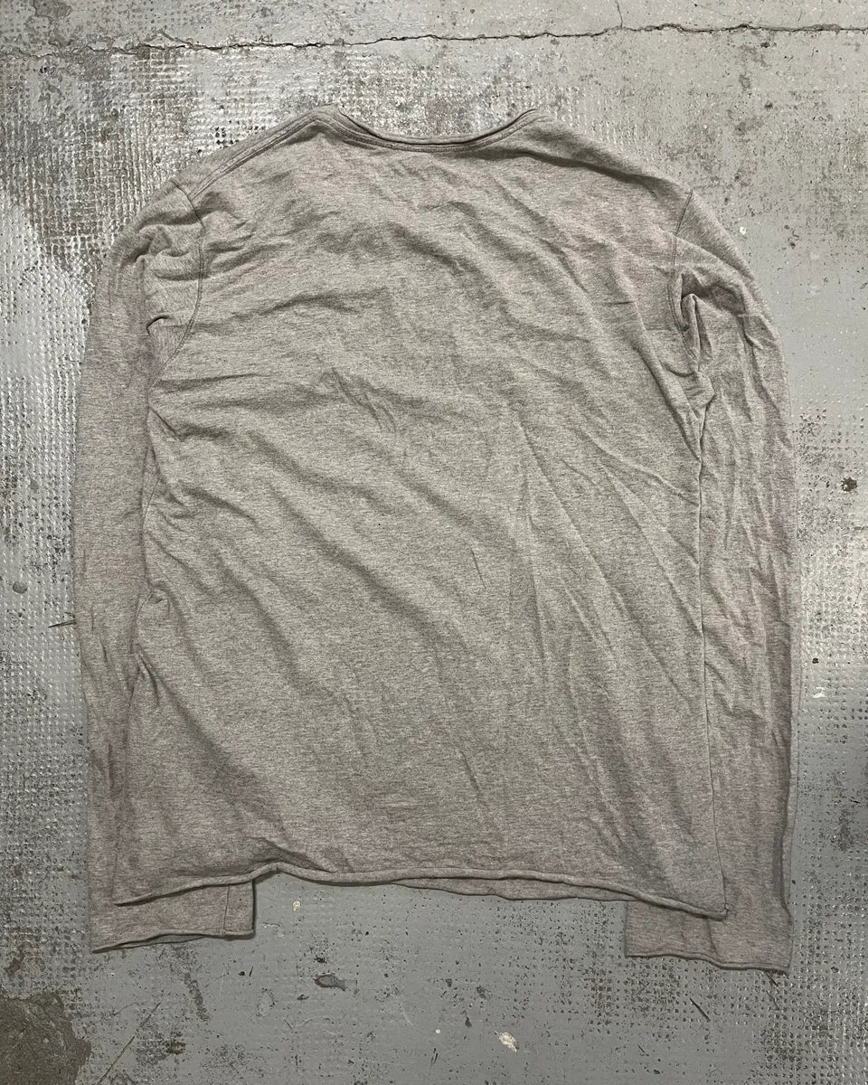 1990s Marithé + François Girbaud Grey Graphic Longsleeve T-Shirt UCbFbJr 6