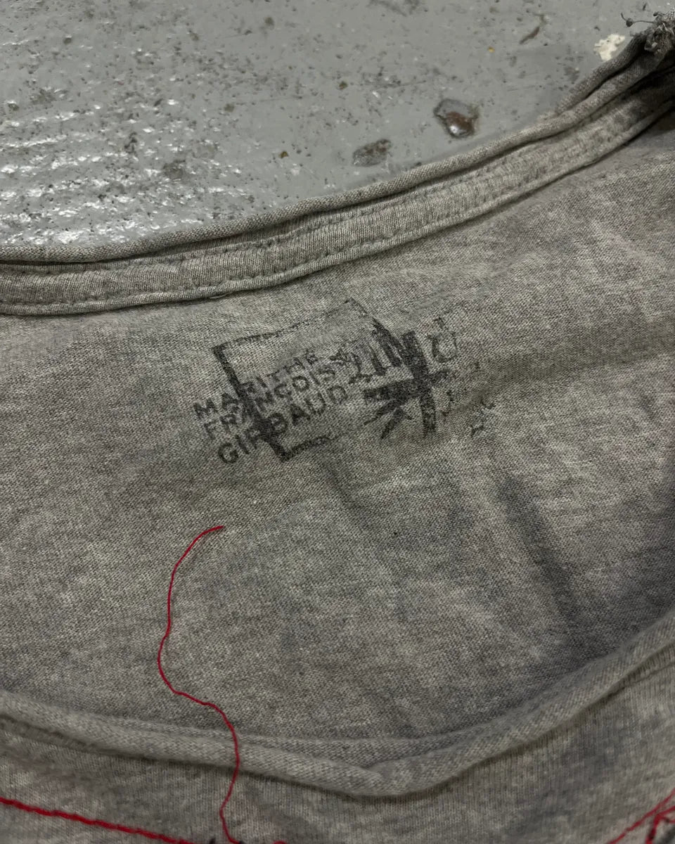 1990s Marithé + François Girbaud Grey Graphic Longsleeve T-Shirt UCbFbJr 7