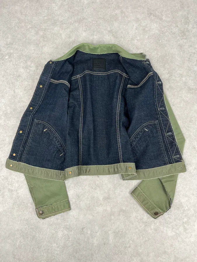 1990s Marithé + François Girbaud Khaki Cropped Cargo Denim Jacket fKwGAXw 8