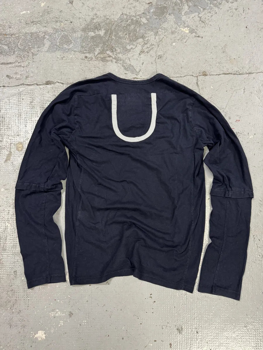 1990s Marithé + François Girbaud Navy Contemporary V Neck Longsleeves SUTGkti 3