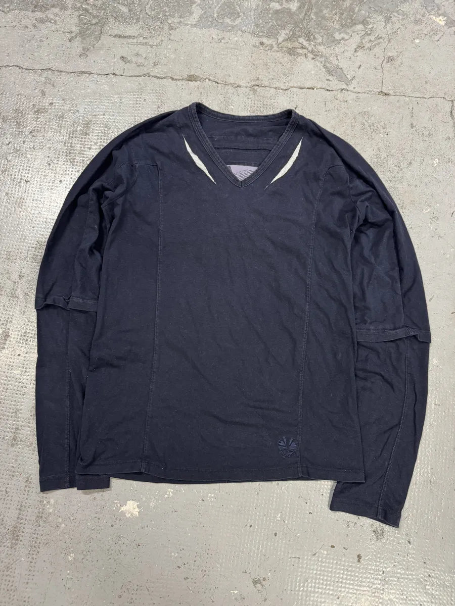 1990s Marithé + François Girbaud Navy Contemporary V Neck Longsleeves SUTGkti 4