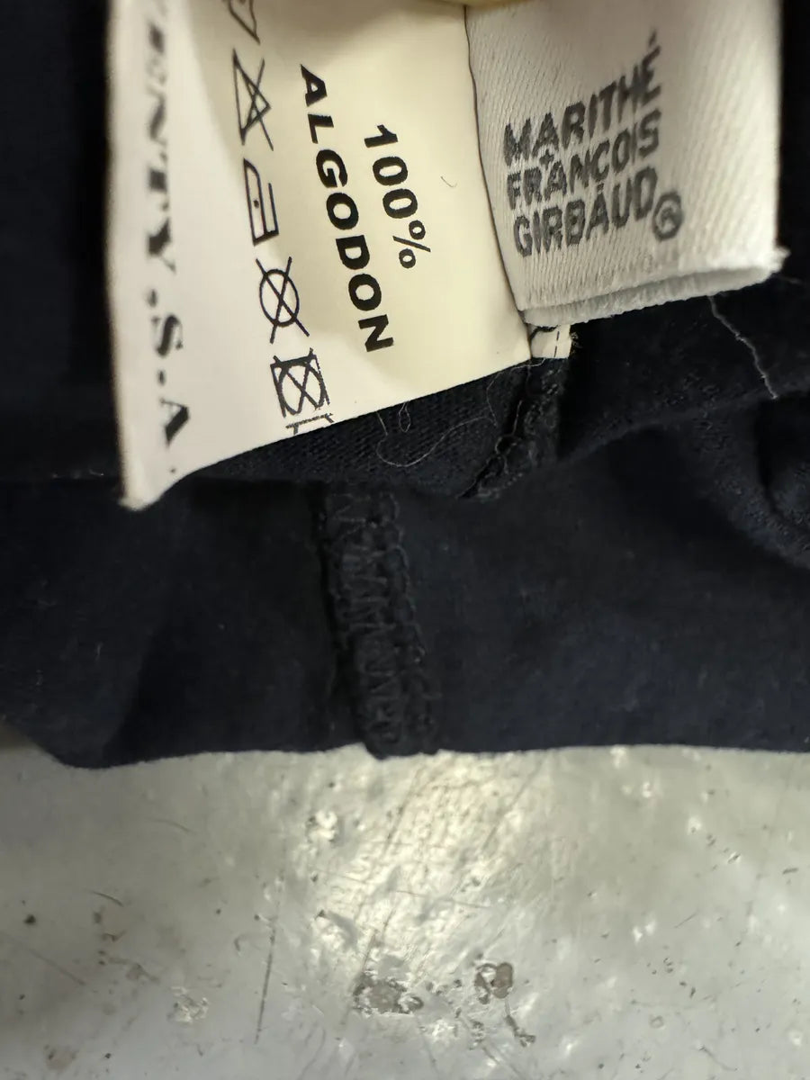 1990s Marithé + François Girbaud Navy Contemporary V Neck Longsleeves SUTGkti 5