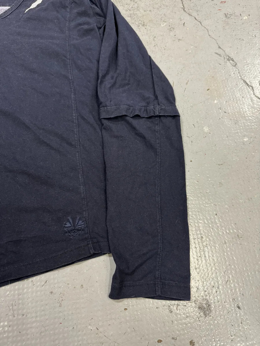 1990s Marithé + François Girbaud Navy Contemporary V Neck Longsleeves SUTGkti 8