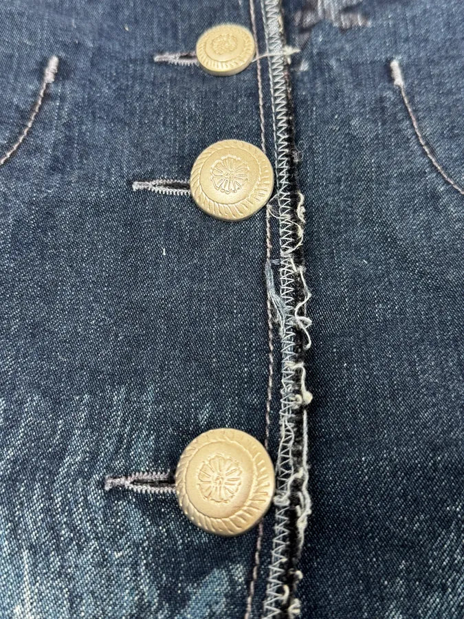 1990s Marithé + François Girbaud Navy Denim Blazer Jacket VQbnskF 11