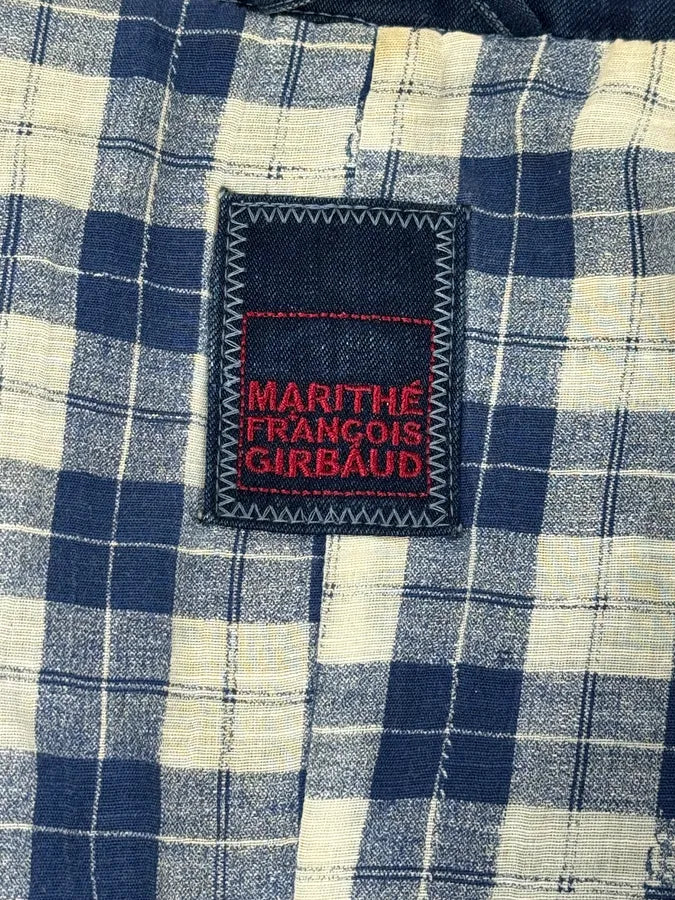 1990s Marithé + François Girbaud Navy Denim Blazer Jacket VQbnskF 12
